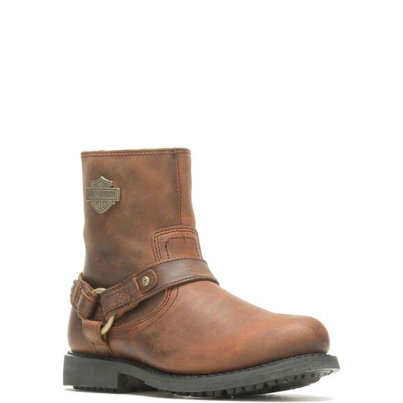 Harley-Davidson Scout 8" Harness Men's Brown Leather Motorcycle Boots NEW SZ 10 - Picture 4 of 9